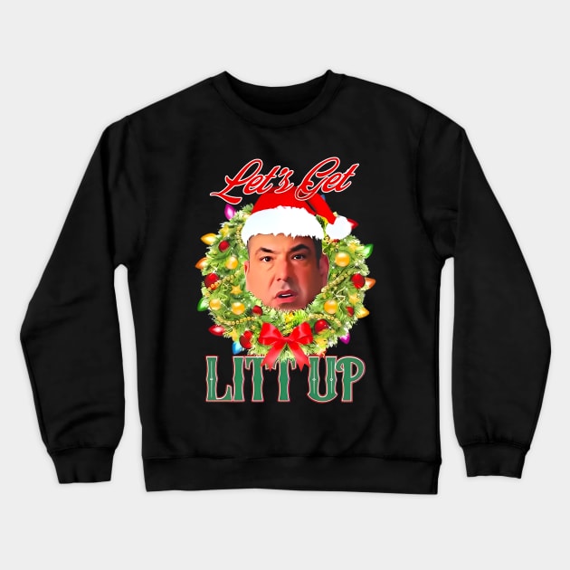 Let's Get Litt Up Funny Louis Litt up Ugly Christmas Sweater Crewneck Sweatshirt by TrikoGifts